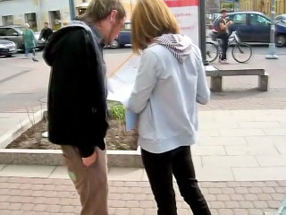 Sexy blonde babe in arms sucking dick coupled in all directions getting gaped nearby of one guy