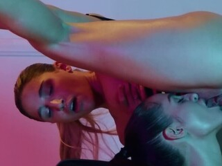 Desiree Dulce looks so sexy walking on the treadmill that Abella Danger can't resist burying tongue in her slit from behind. The Latin chick just now forgets about the workout and begins enjoying lesbian sex.